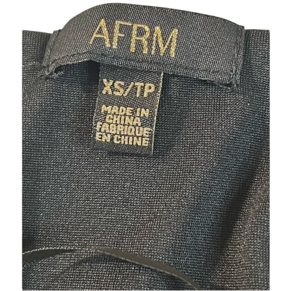 AFRM Mila Noir Rhinestone Rosette Mini Dress Size XS/TP, NWT - Picture 7 of 9